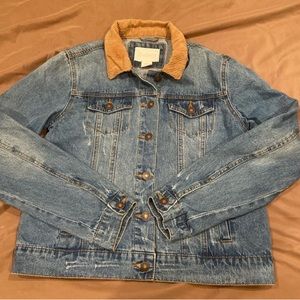 Sky & Sparrow Jean jacket with corduroy collar